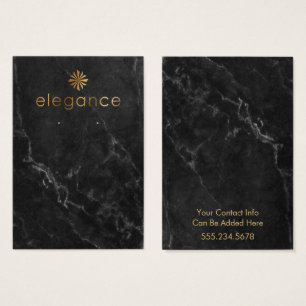 Gold Logo Black Marble Earring Display Card
