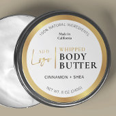 Gold Logo Body Butter JAR Round-Product-Label Runder Aufkleber