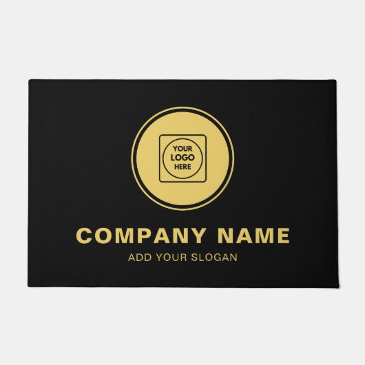 Gold Logo Custom Business Branding doormat Fußmatte (Vorderseite)