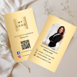 Gold Logo Foto arch Qr Code Social Media Visitenkarte