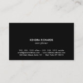 Gold-Logo für das Retro-Muster Schwarz und Grau Visitenkarte (Rückseite)