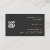 Gold-Logo für digitale Fotografie, moderne Typogra Visitenkarte (Rückseite)