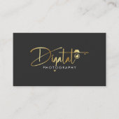 Gold-Logo für digitale Fotografie, moderne Typogra Visitenkarte (Vorderseite)