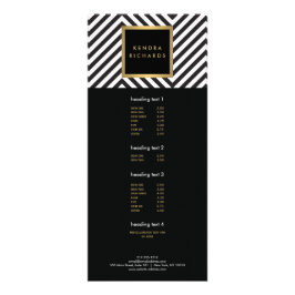 Gold-Logo für Schwarz-Weiß-Muster Werbekarte