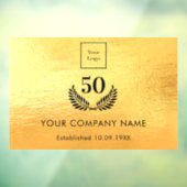Gold Logo Geschäftsjahre Service Fensteraufkleber (Blatt 3)