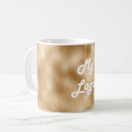 Gold-Logo Kaffeetasse (Vorderseite Links)
