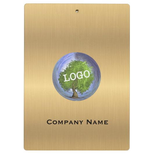 Gold-Logo Klemmbrett (Rückseite)