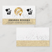 Gold-Logo | Makeup Brushes Visitenkarte (Vorne/Hinten)