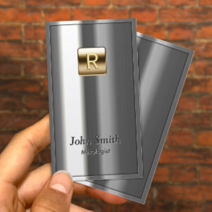 Gold Logo Metallische Mixologe Business Card Visitenkarte