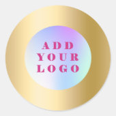 Gold-Logo Runder Aufkleber (Vorderseite)