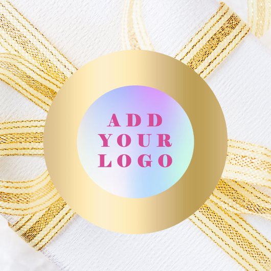 Gold-Logo Runder Aufkleber