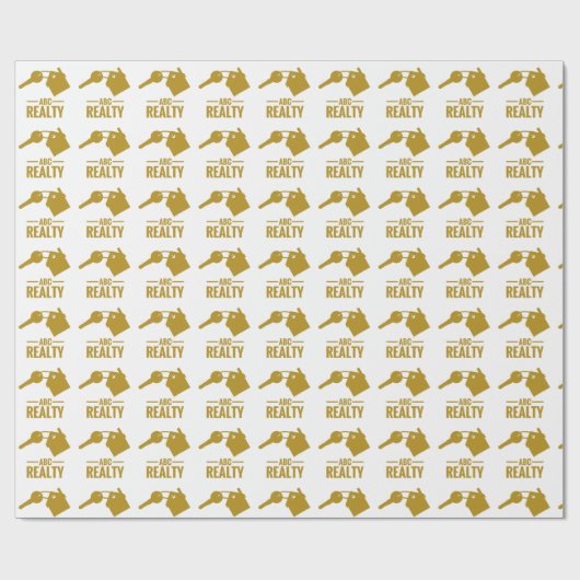 Gold-Logo-Tissue Paper von Real Estate Agency Geschenkpapier (Flach)