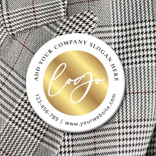 Gold-Logo-Unternehmens-Werbung Button