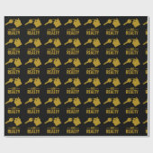 Gold Logo Wrapper Geschenkpapier (Flach)