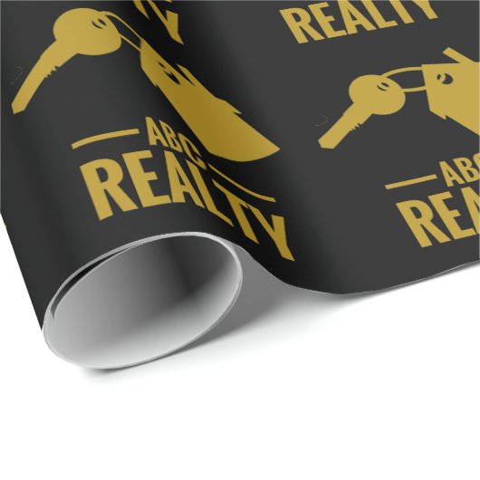 Gold Logo Wrapper Geschenkpapier (Rolleneckpunkt)