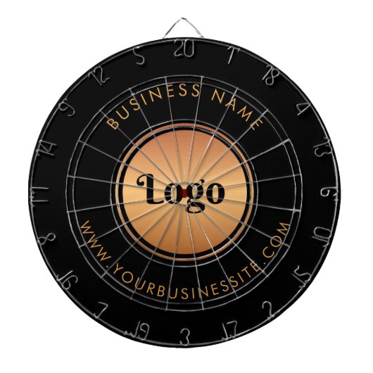 Gold-Logos und Unternehmen für benutzerdefiniertes Dartscheibe (vorne)
