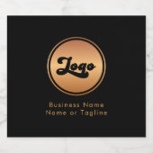 Gold-Logos und Unternehmen für benutzerdefiniertes Schaumweinetikett (Einzelnes Label)