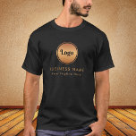 Gold-Logos und Unternehmen für benutzerdefiniertes T-Shirt<br><div class="desc">Dieser elegante T - Shirt ist ideal für Ihre geschäftlichen und Promotionswünsche! Fügen Sie einfach Ihr Logo und Ihren eigenen Text hinzu,  indem Sie auf "Personalisieren" klicken.</div>