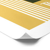 Gold Lombard Lines Arch Custom Photo Art Print Poster (Ecke)