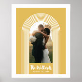 Gold Lombard Lines Arch Custom Photo Art Print Poster (Vorne)