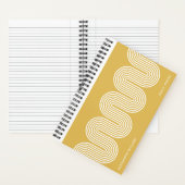 Gold Lombard Wavy Lines Modern Custom Notebook Notizblock (Innen)