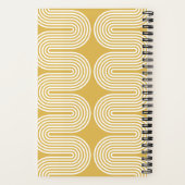 Gold Lombard Wavy Lines Modern Custom Notebook Notizblock (Rückseite)