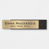 Gold Look Anpassbare Bürotür-Zeichen Türschild (Vorderseite )