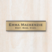 Gold Look Anpassbare Bürotür-Zeichen Türschild (Vorderseite )