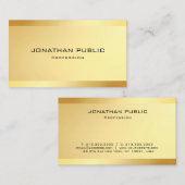 Gold Look Beruflich Elegante Template Moderne Visitenkarte (Vorne/Hinten)