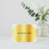 Gold Look Beruflich Moderne Elegante Vorlage Visitenkarte (Stehend Vorderseite)