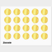 Gold Look Blank Stylish Template Custom Logo, Text Runder Aufkleber (Blatt)