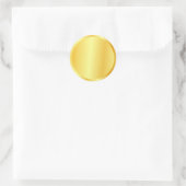 Gold Look Blank Stylish Template Custom Logo, Text Runder Aufkleber (Tasche)
