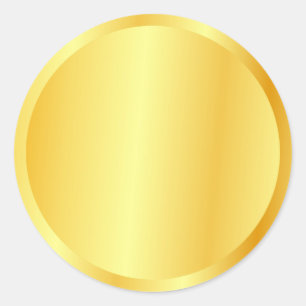 Gold Look Blank Stylish Template Custom Logo, Text Runder Aufkleber