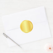 Gold Look Blank Stylish Template Custom Logo, Text Runder Aufkleber (Umschlag)