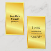 Gold Look Classic Text Elegante Vorlage Visitenkarte (Vorne/Hinten)