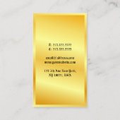 Gold Look Classic Text Elegante Vorlage Visitenkarte (Rückseite)