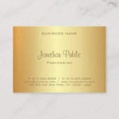 Gold Look Elegant Calligraphed Monogram Modern Visitenkarte (Rückseite)