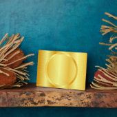 Gold Look Elegant Hinzufügen Ihrer Text Monogram V Fotoplatte (Seite)