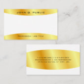 Gold Look Elegant Modernes Einfaches Personalisier Visitenkarte (Vorne/Hinten)