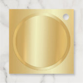 Gold Look Elegante Blank Template hinzufügen Geschenkanhänger (Rückseite)