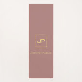 Gold Look Elegante Mit Monogramm Vorlage Sport Yogamatte (Vorderseite)