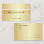 Gold Look Elegante moderne, einfache Vorlage Visitenkarte (Vorne/Hinten)