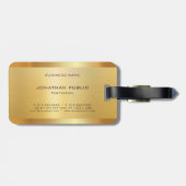 Gold Look Elegante Moderne Luxury Template glamour Gepäckanhänger (Rückseite horizontal)