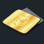 Gold Look Elegante Moderne Mit Monogramm Trendy Laptopschutzhülle<br><div class="desc">Gold Look Elegant Moderne Mit Monogramm modische Template Electronics Bag / Laptop Sleeve.</div>