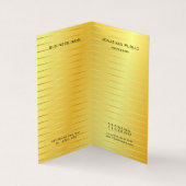 Gold Look Elegante moderne Mit Monogramm Vorlage Visitenkarten (Innenseite)