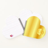 Gold Look Elegante moderne Monogram Vorlage Notizblock (Innenseite)