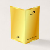 Gold Look Elegante moderne Monogram Vorlage Visitenkarten (Vorderseite)
