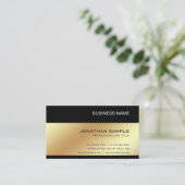 Gold Look Elegante Moderne Premium Silk Luxe Visitenkarte (Stehend Vorderseite)