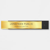 Gold Look Elegante moderne trendige Vorlage Türschild (Vorderseite )