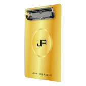 Gold Look Elegante Monogram Moderne trendige Vorla Mini Klemmbrett (Gewinkelt2)
